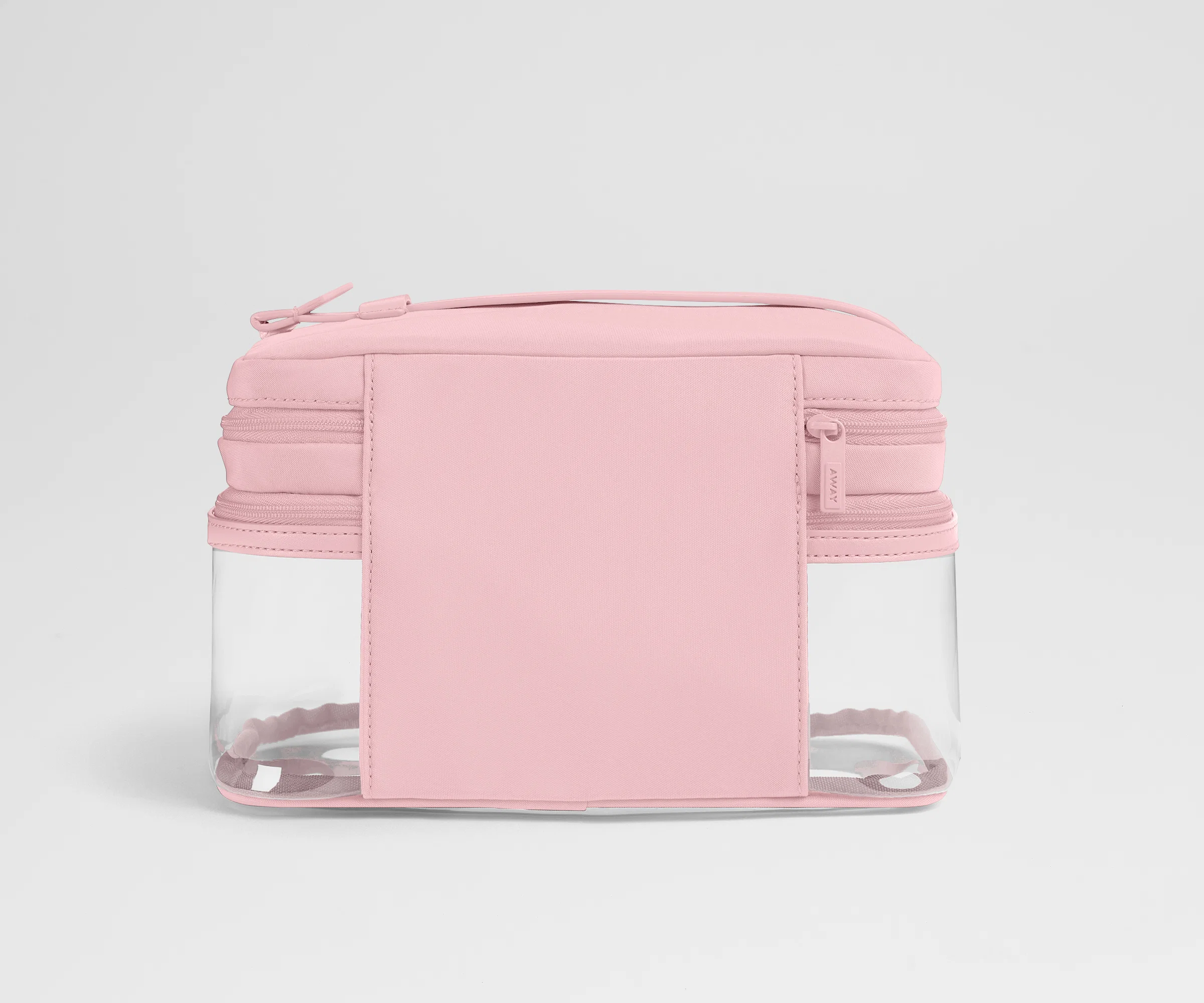 Clear Cosmetic Case in Blush Pink - Image 5