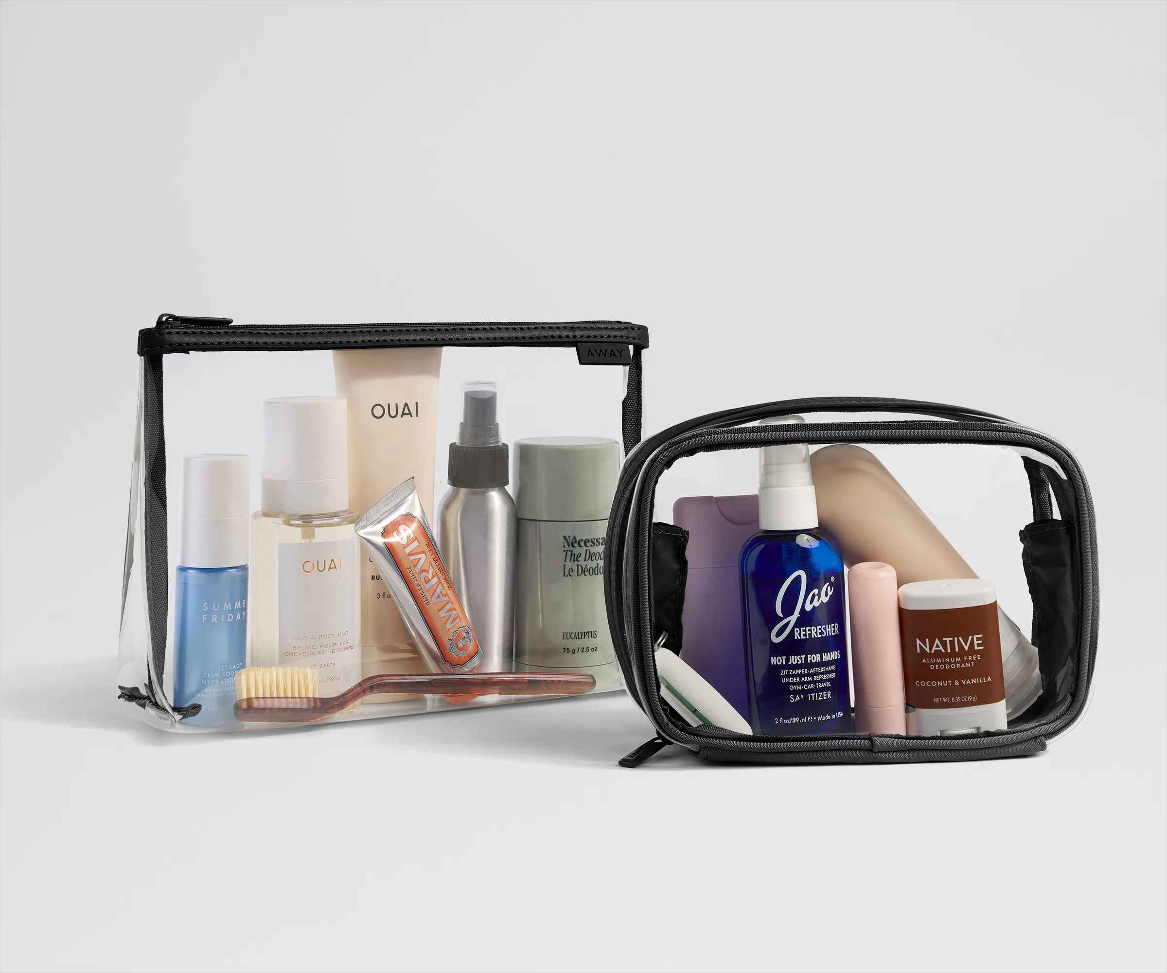 Clear Pouch Set in Jet Black - Image 3