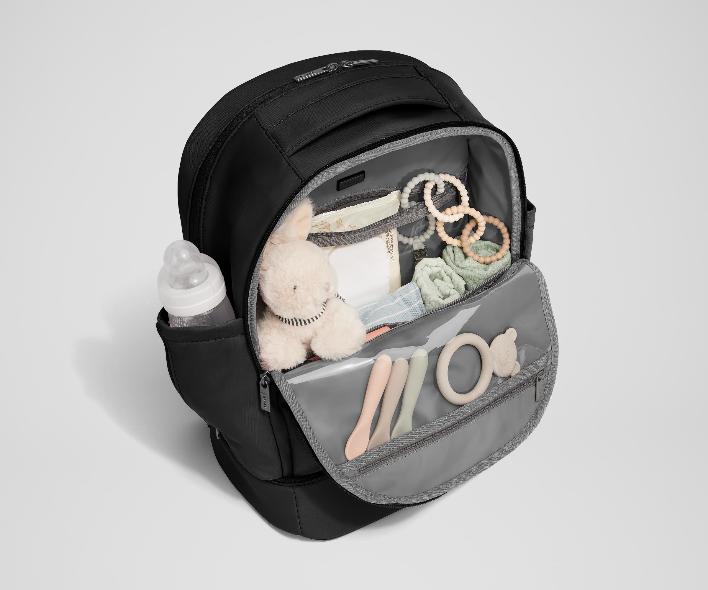 The Double Diaper Backpack in Jet Black - Image 4