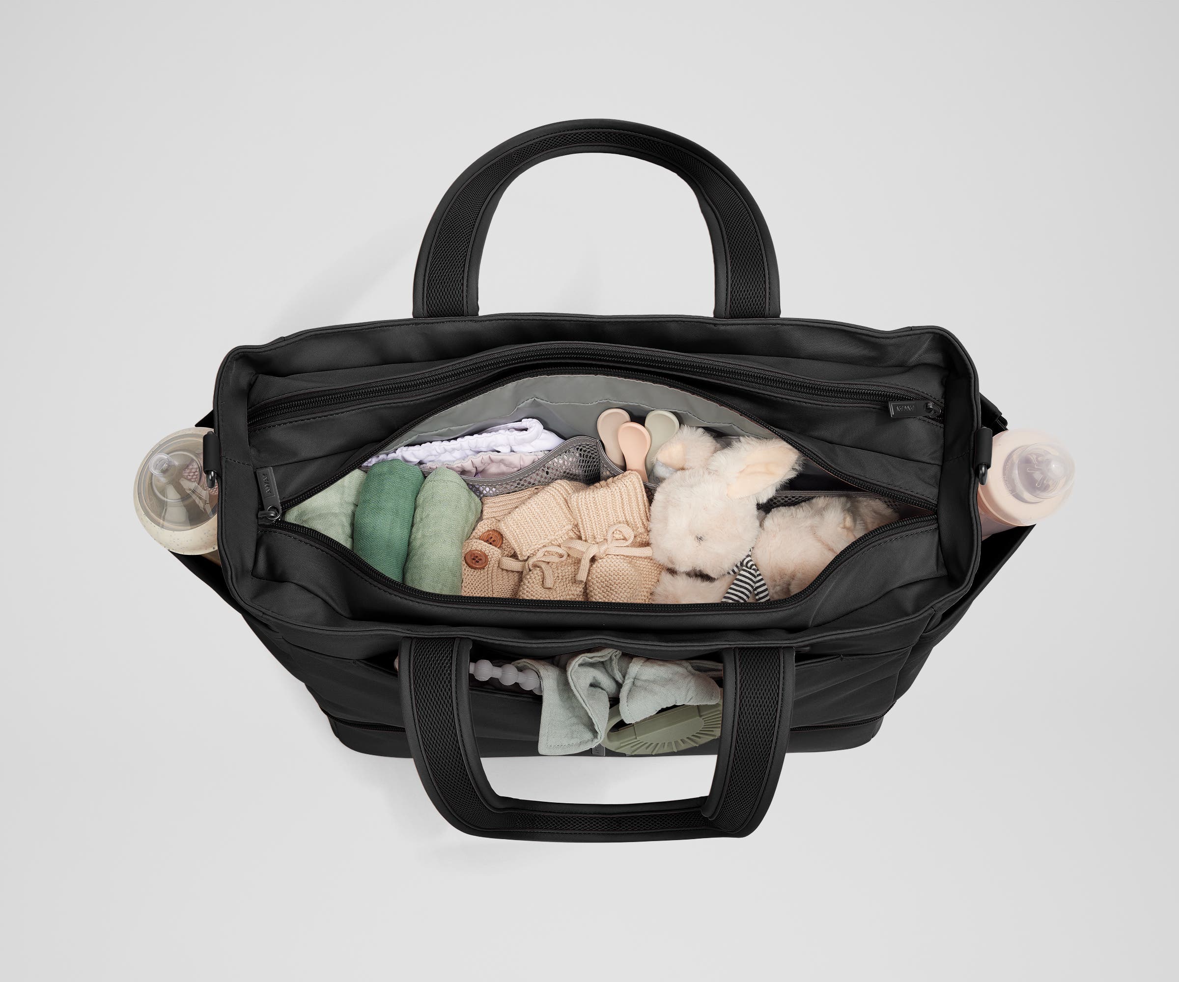 The Double Diaper Tote in Jet Black - Image 4
