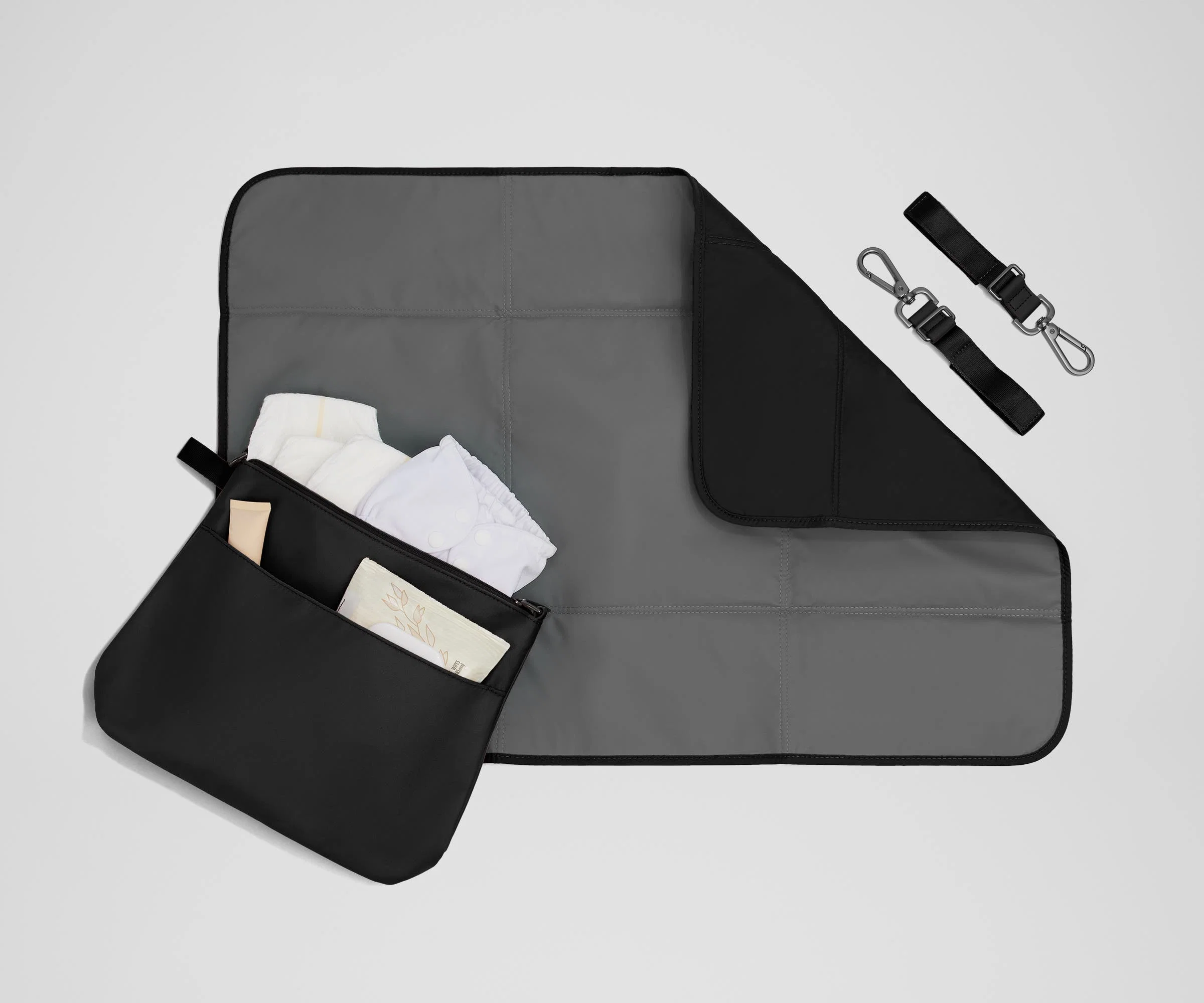 The Double Diaper Tote in Jet Black - Image 9