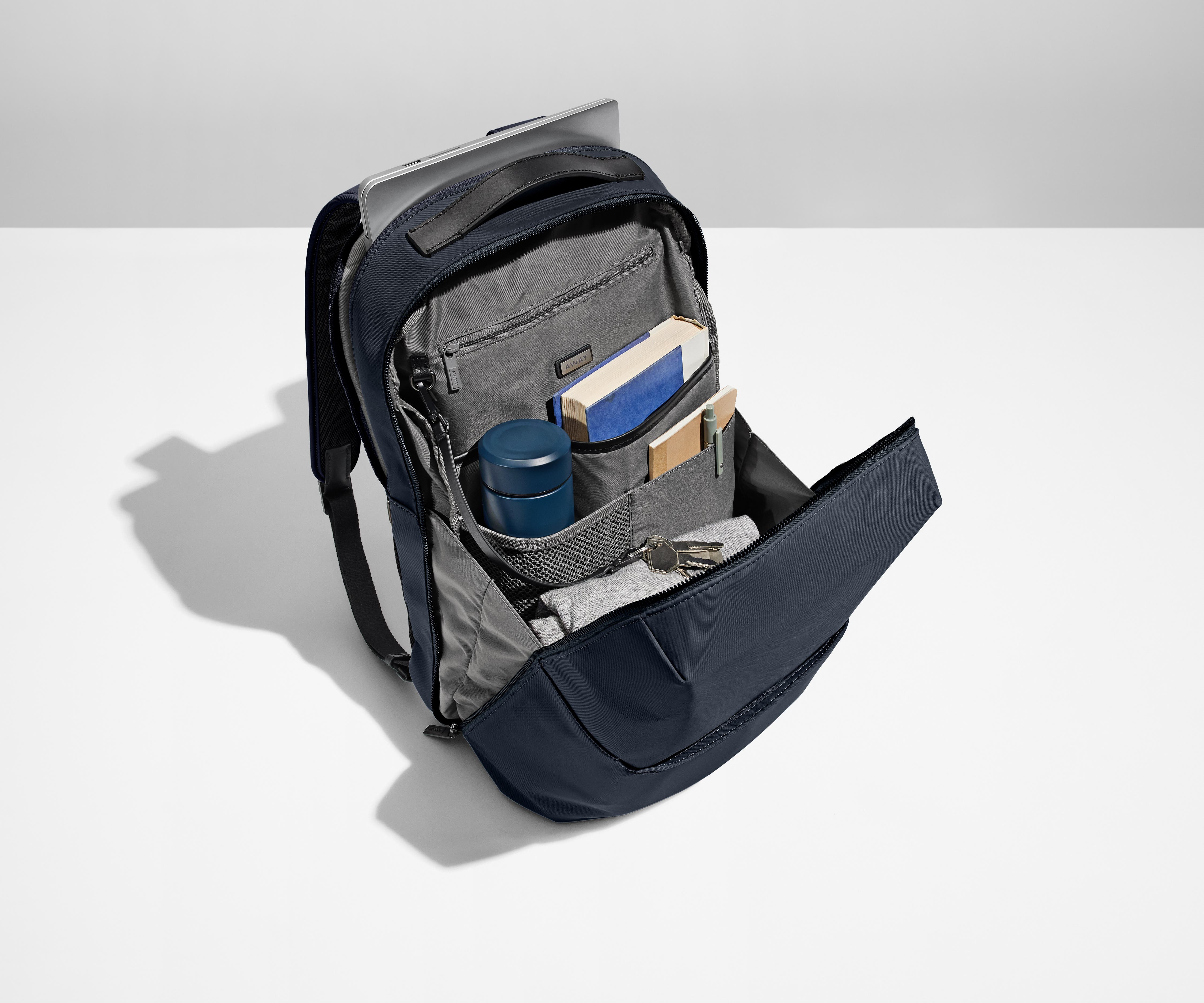 The Everywhere Zip Backpack in Navy Blue - Image 3