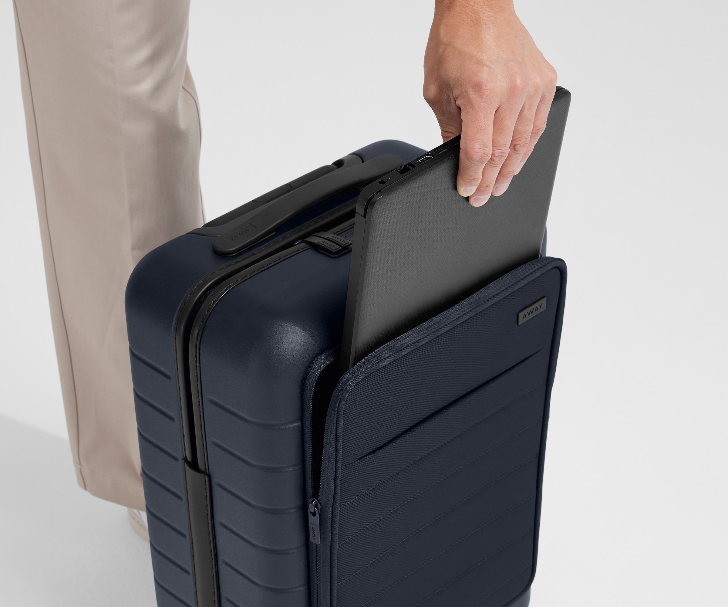 The Executive Carry-On in Navy Blue - Image 3