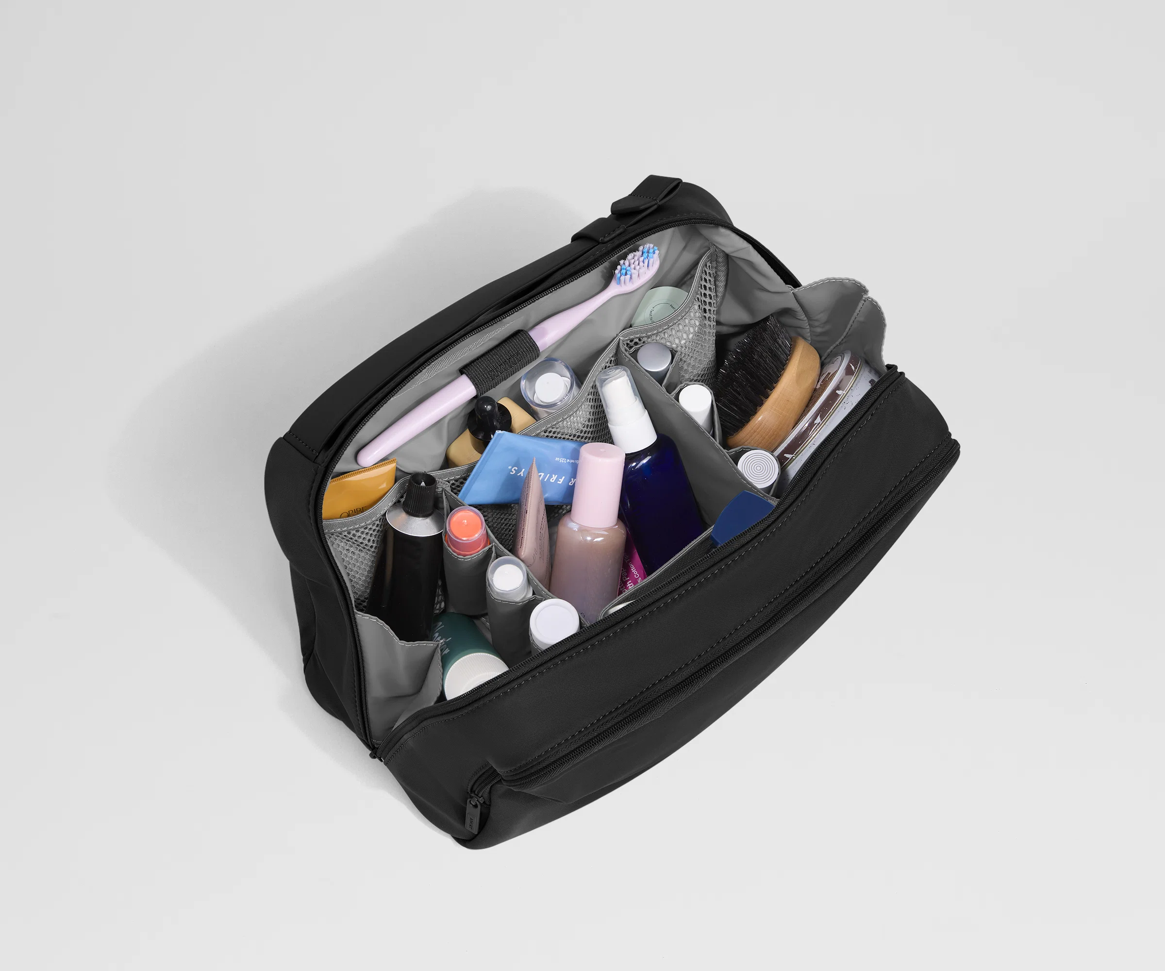 Extra Large Toiletry Bag in Jet Black - Image 4