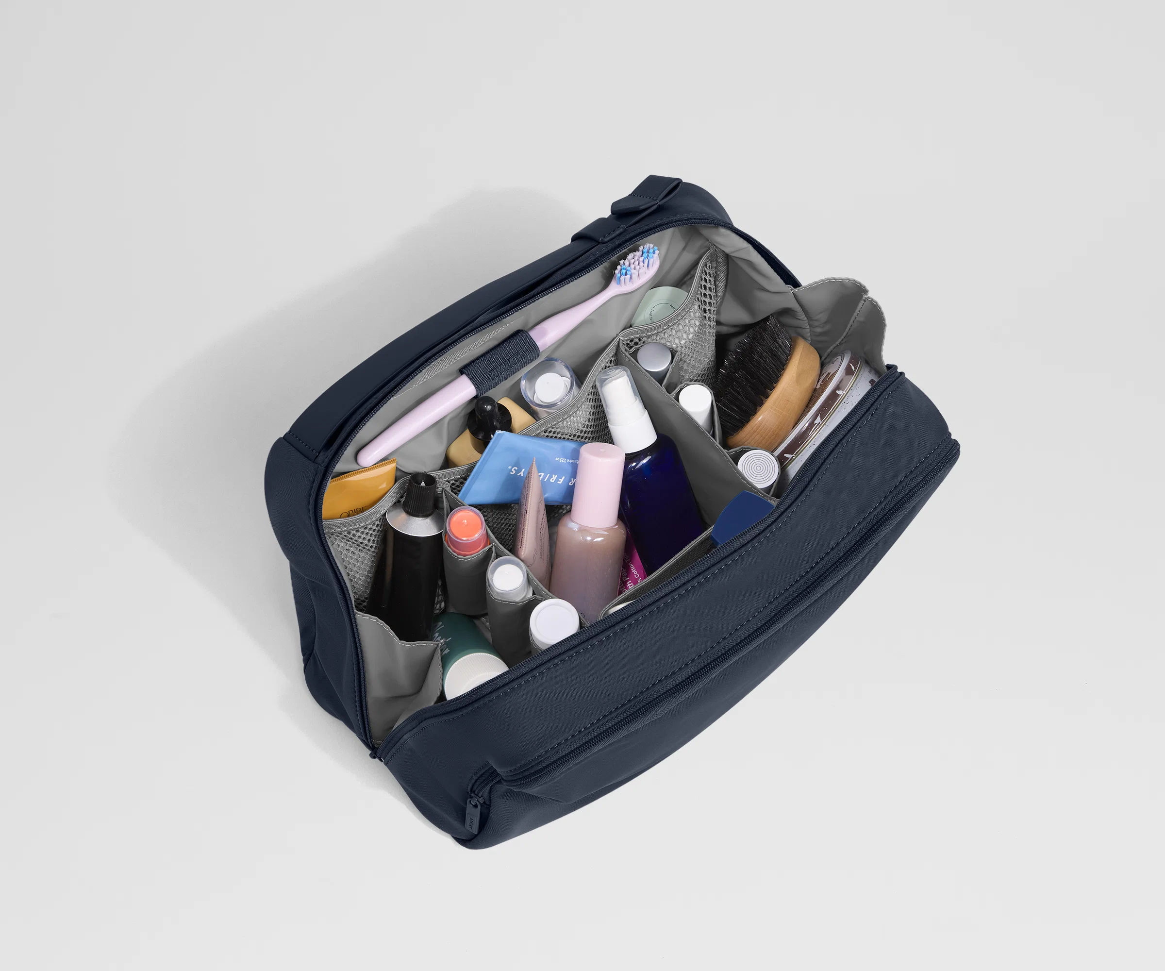 Extra Large Toiletry Bag in Navy Blue - Image 4