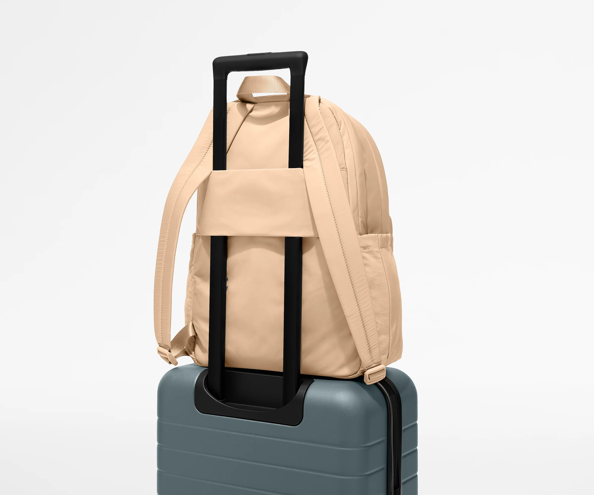 Large Featherlight Backpack in Camel Brown - Image 8