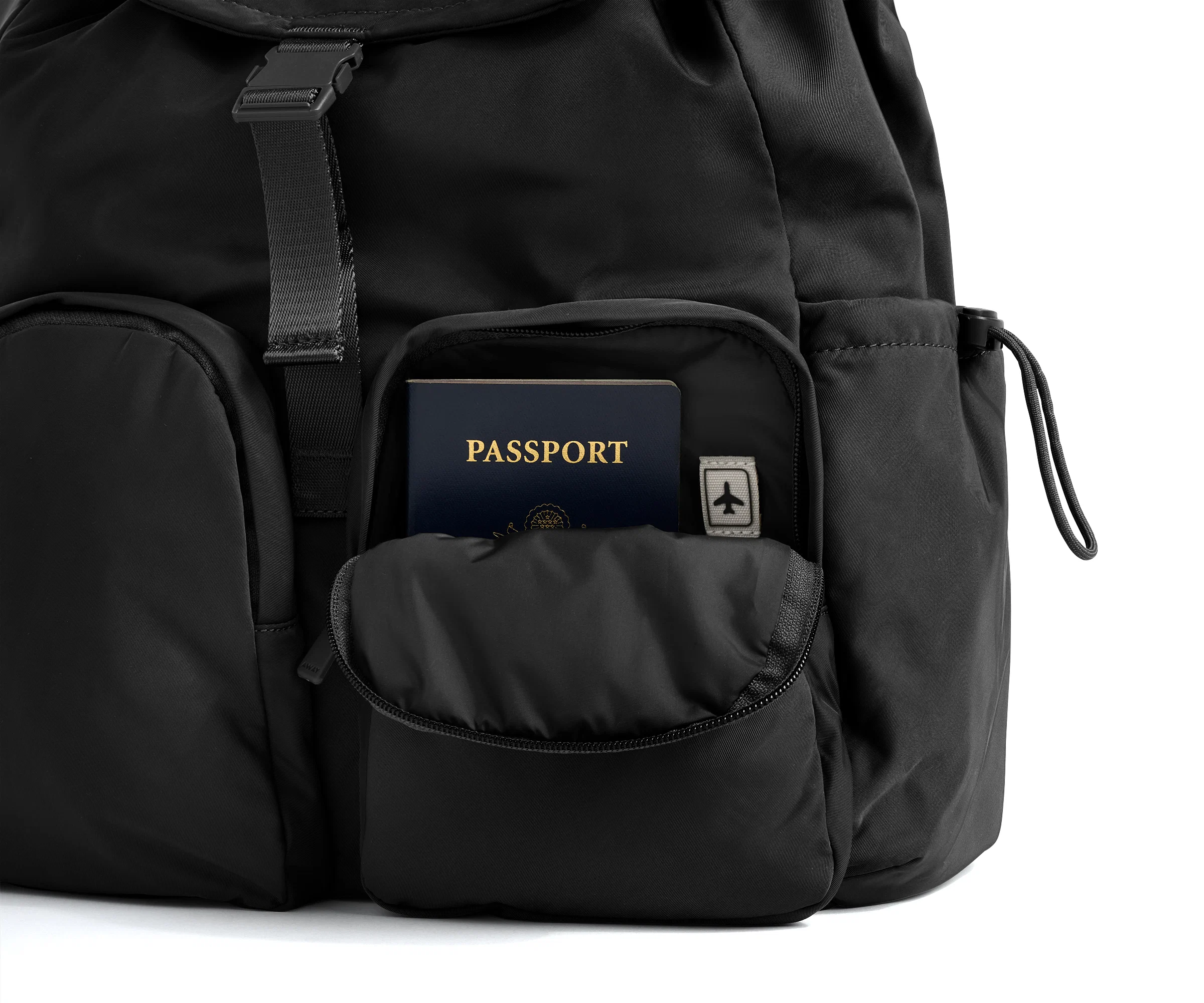 Featherlight Cargo Backpack in Jet Black - Image 5