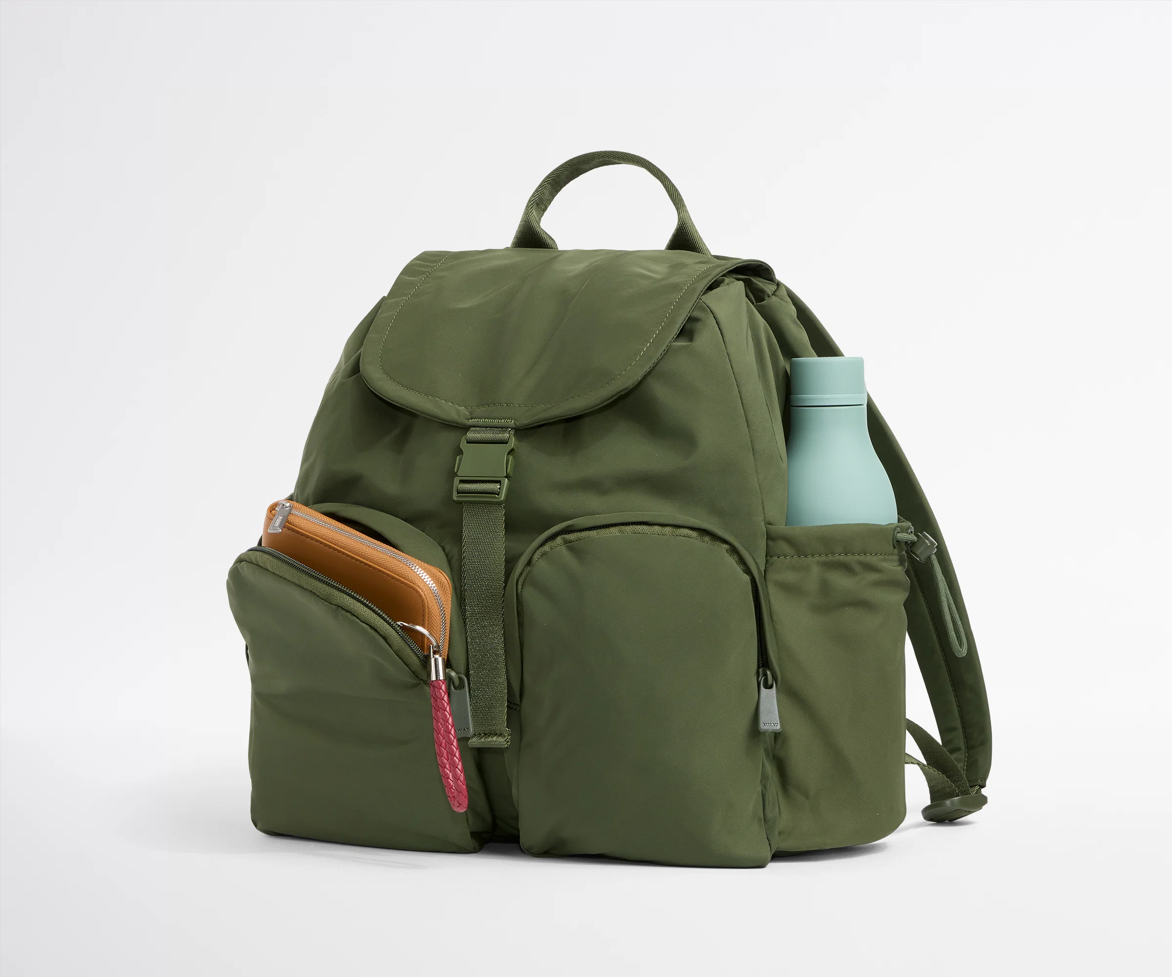 Featherlight Cargo Backpack in Olive Green - Image 4