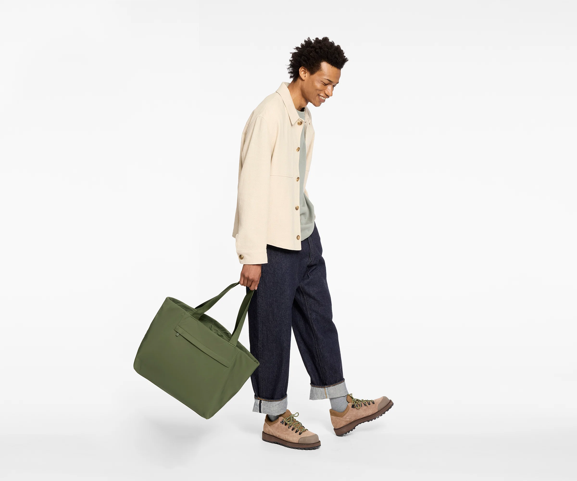 Featherlight Tote in Olive Green - Image 4
