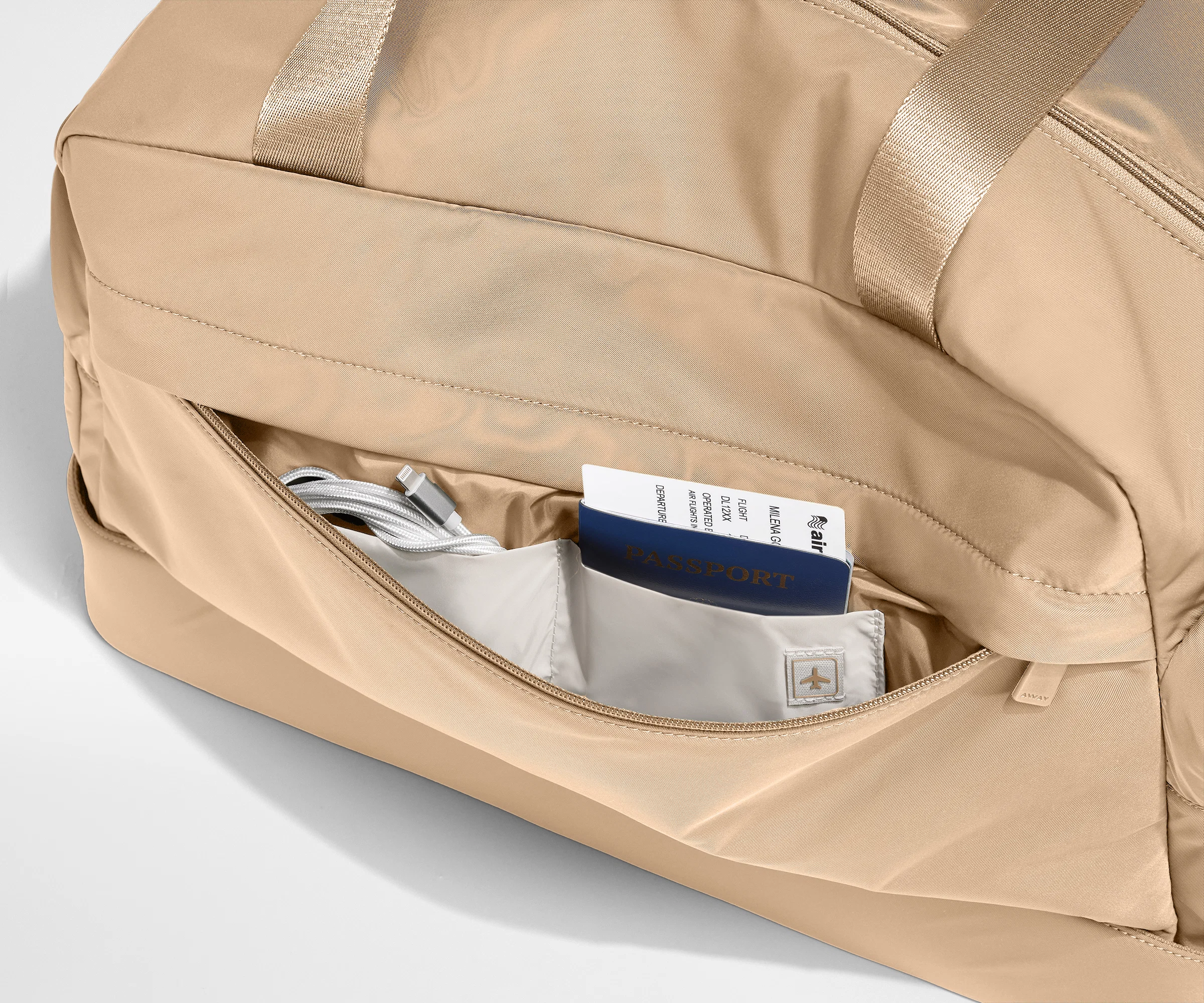 Featherlight Weekender in Camel Brown - Image 8
