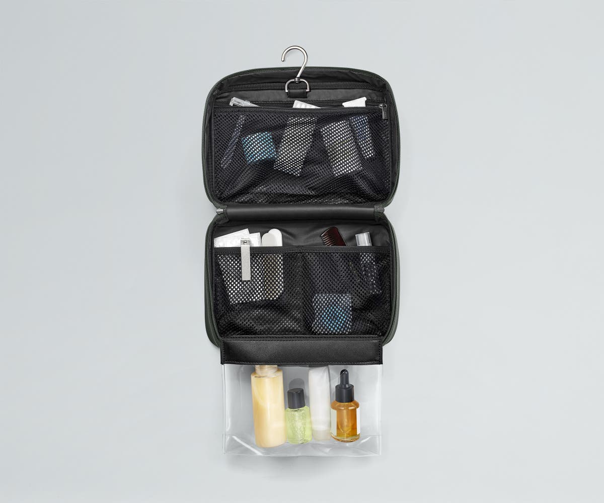 The Hanging Toiletry Bag in Green - Image 3
