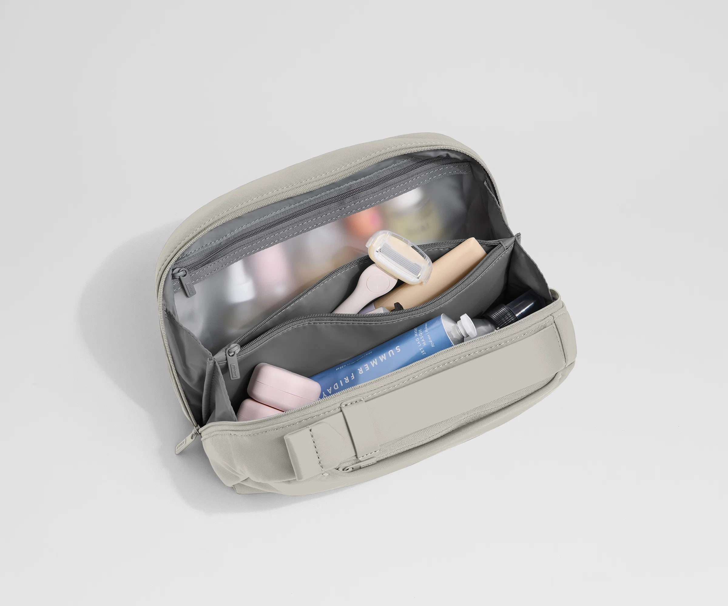 Large Toiletry Bag in Cloud Gray - Image 3