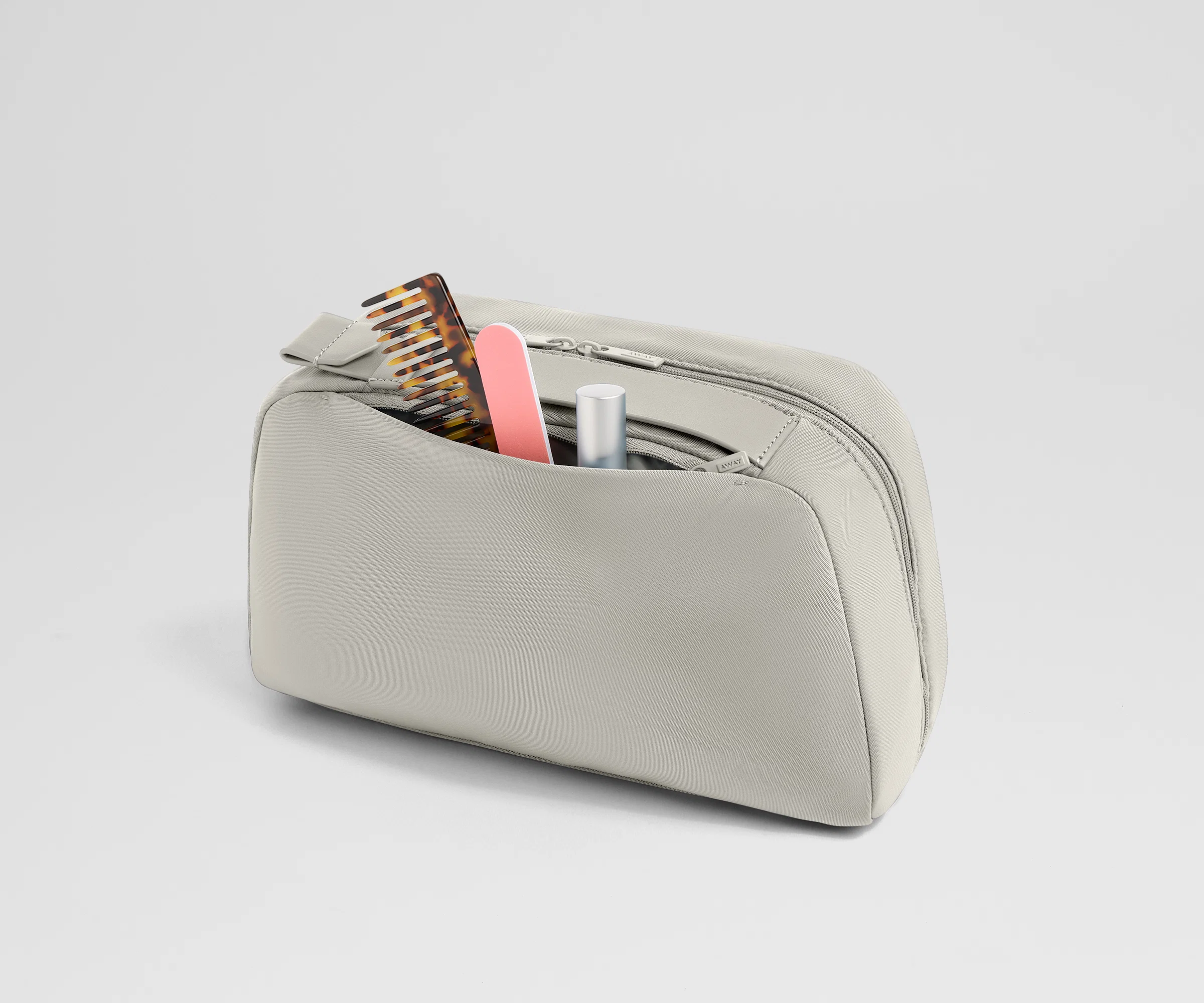 Large Toiletry Bag in Cloud Gray - Image 5