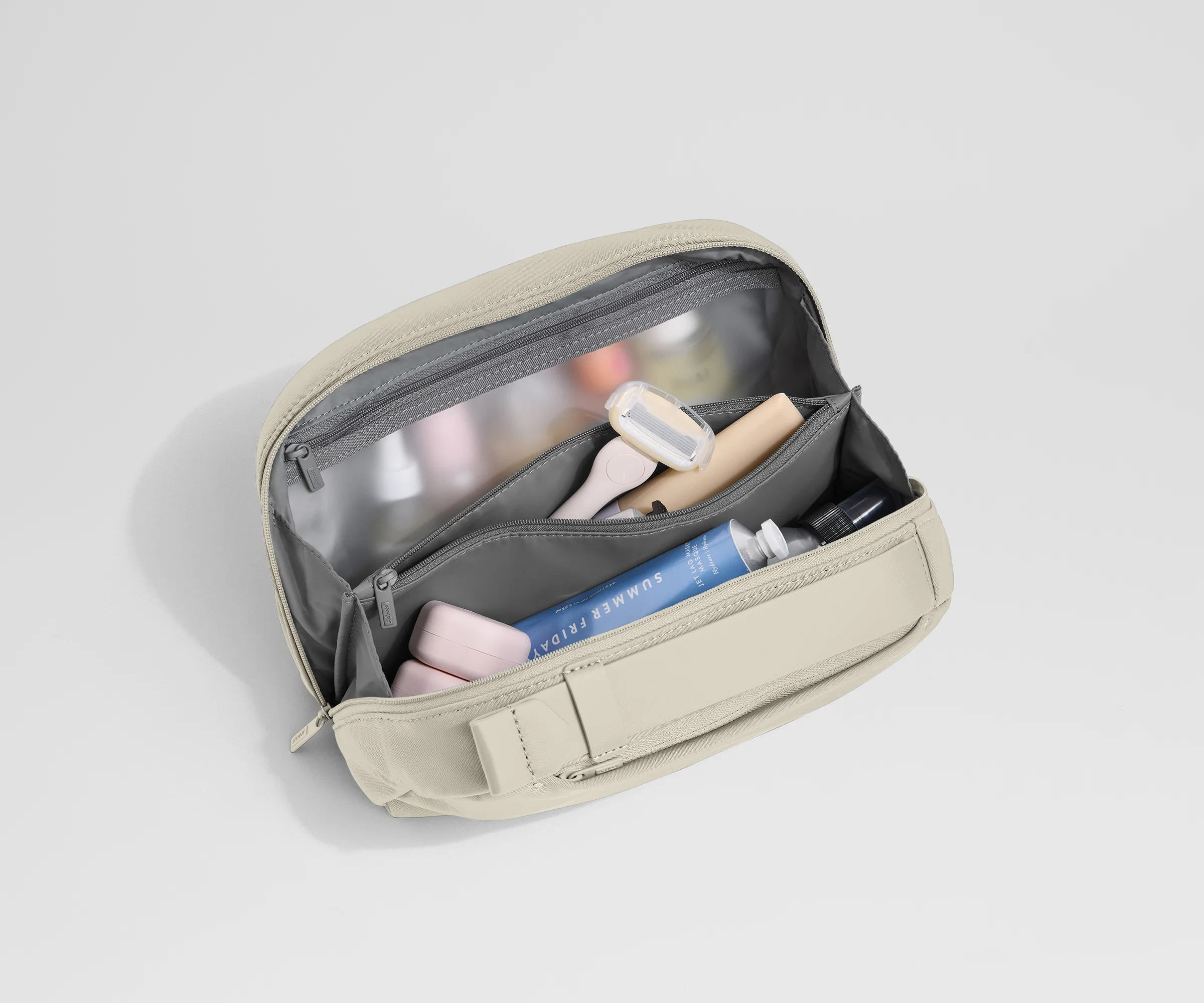 Large Toiletry Bag in Salt White - Image 3