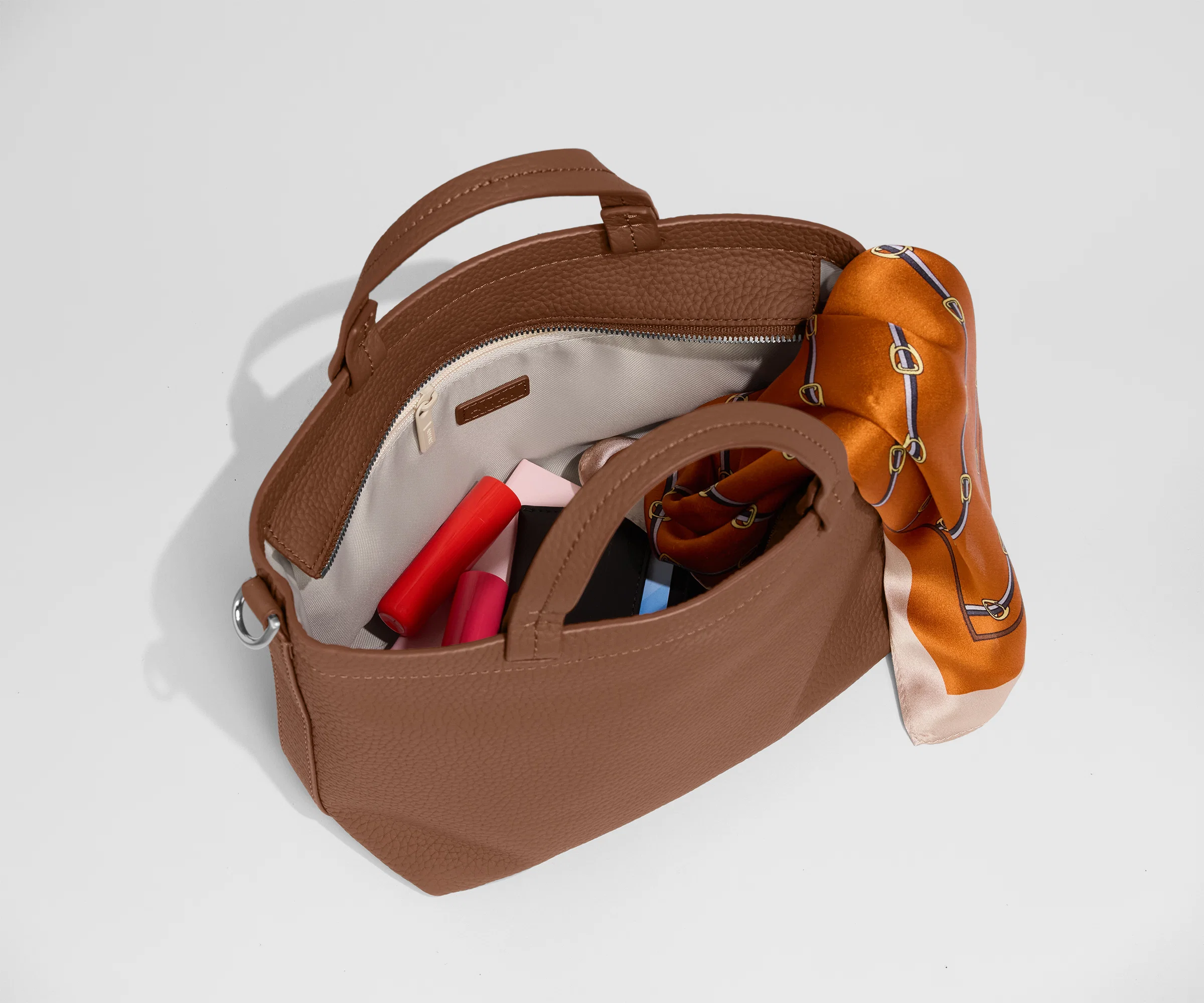 Leather Crossbody in Saddle Brown - Image 3