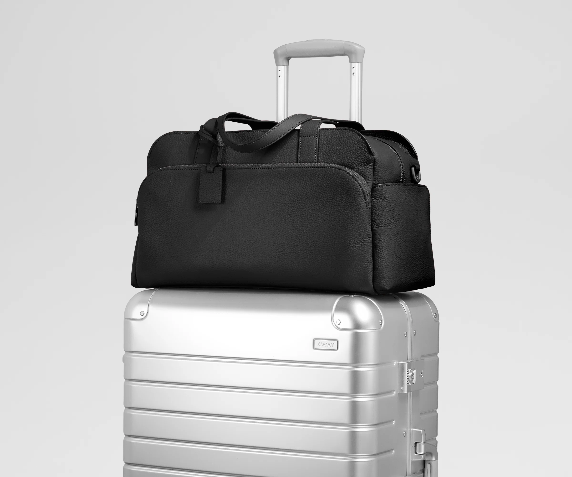 Leather Duffle in Jet Black - Image 7