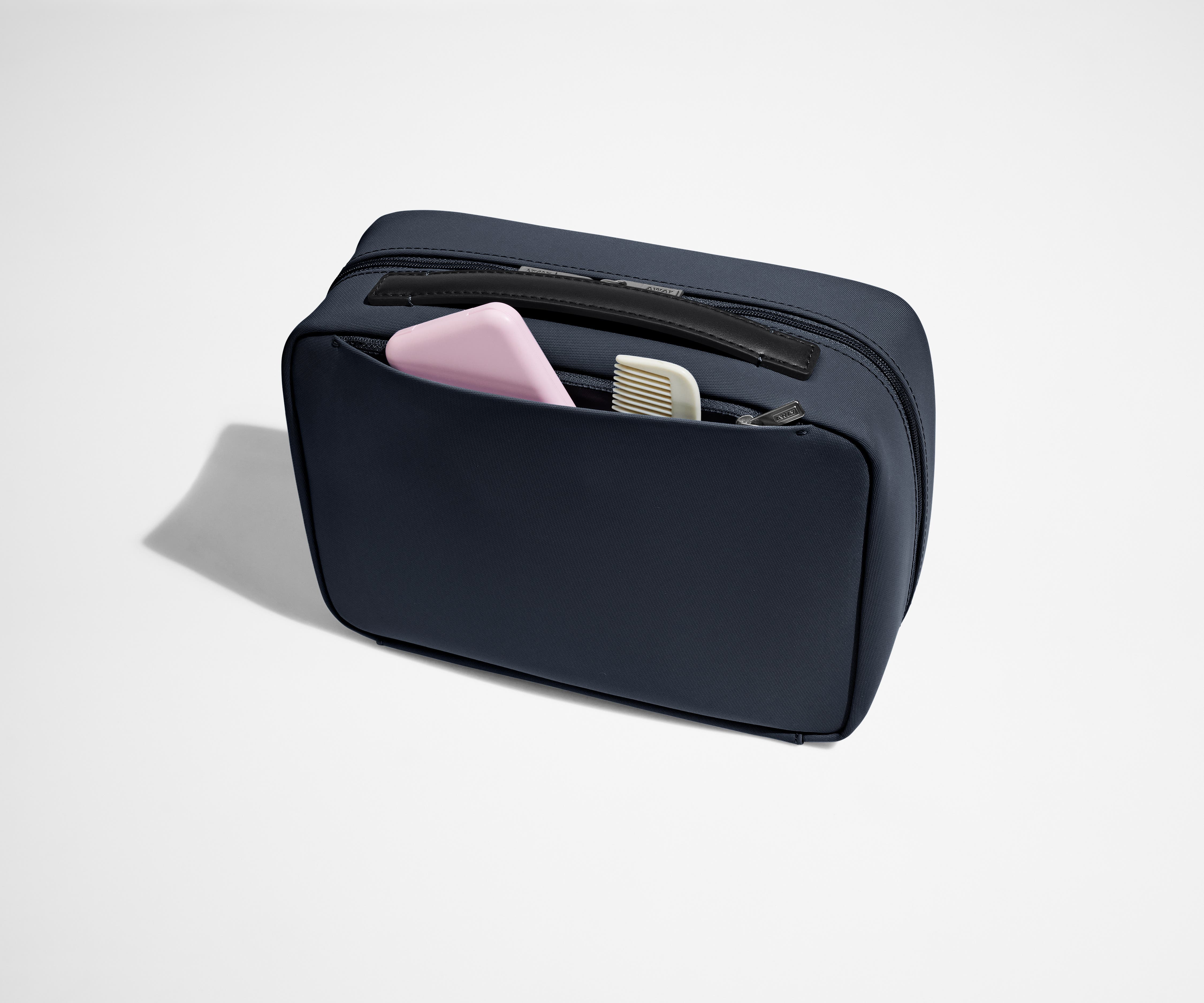 The Hanging Toiletry Bag in Navy Blue - Image 5