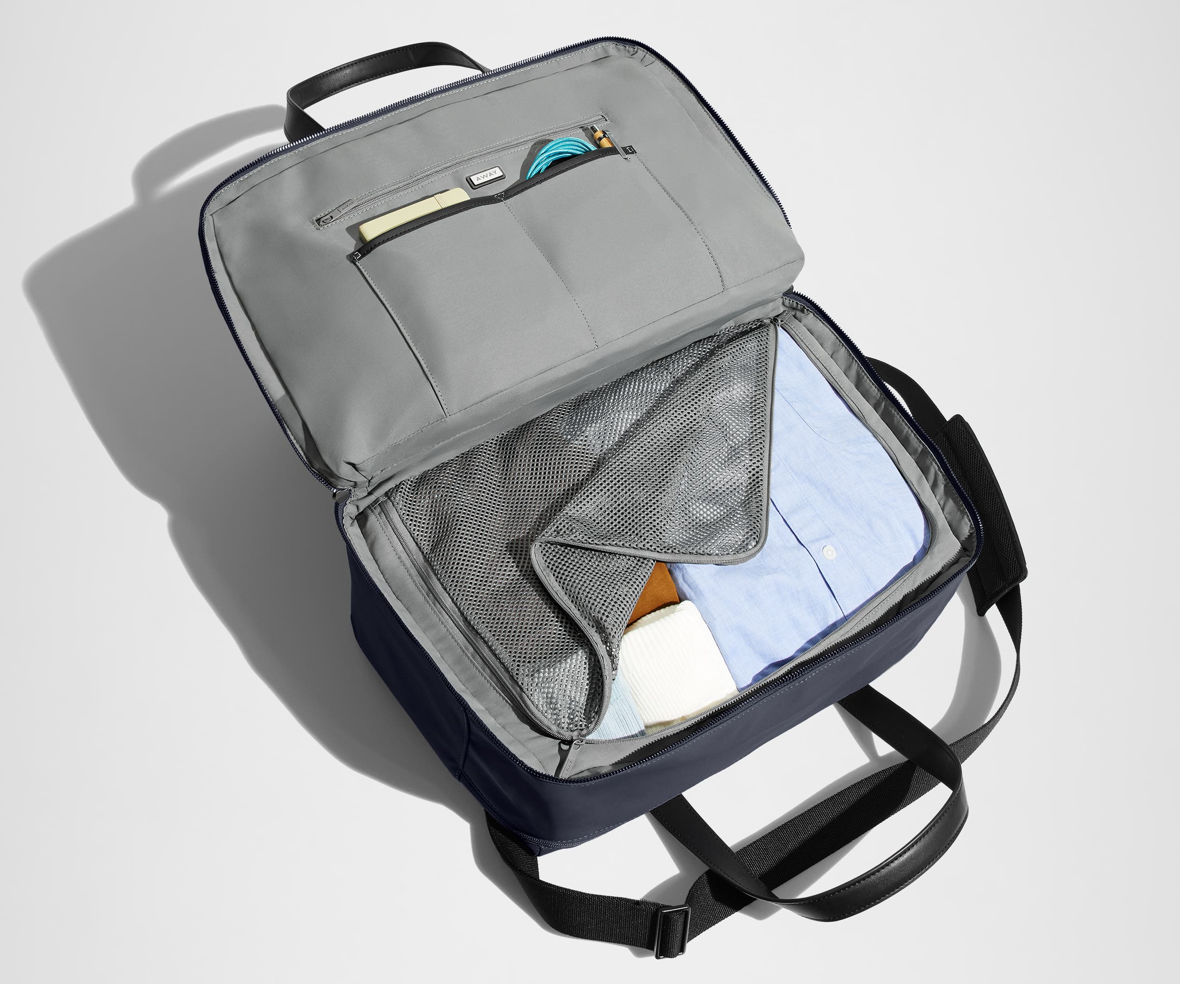 The Overnight Bag in Navy Blue - Image 3
