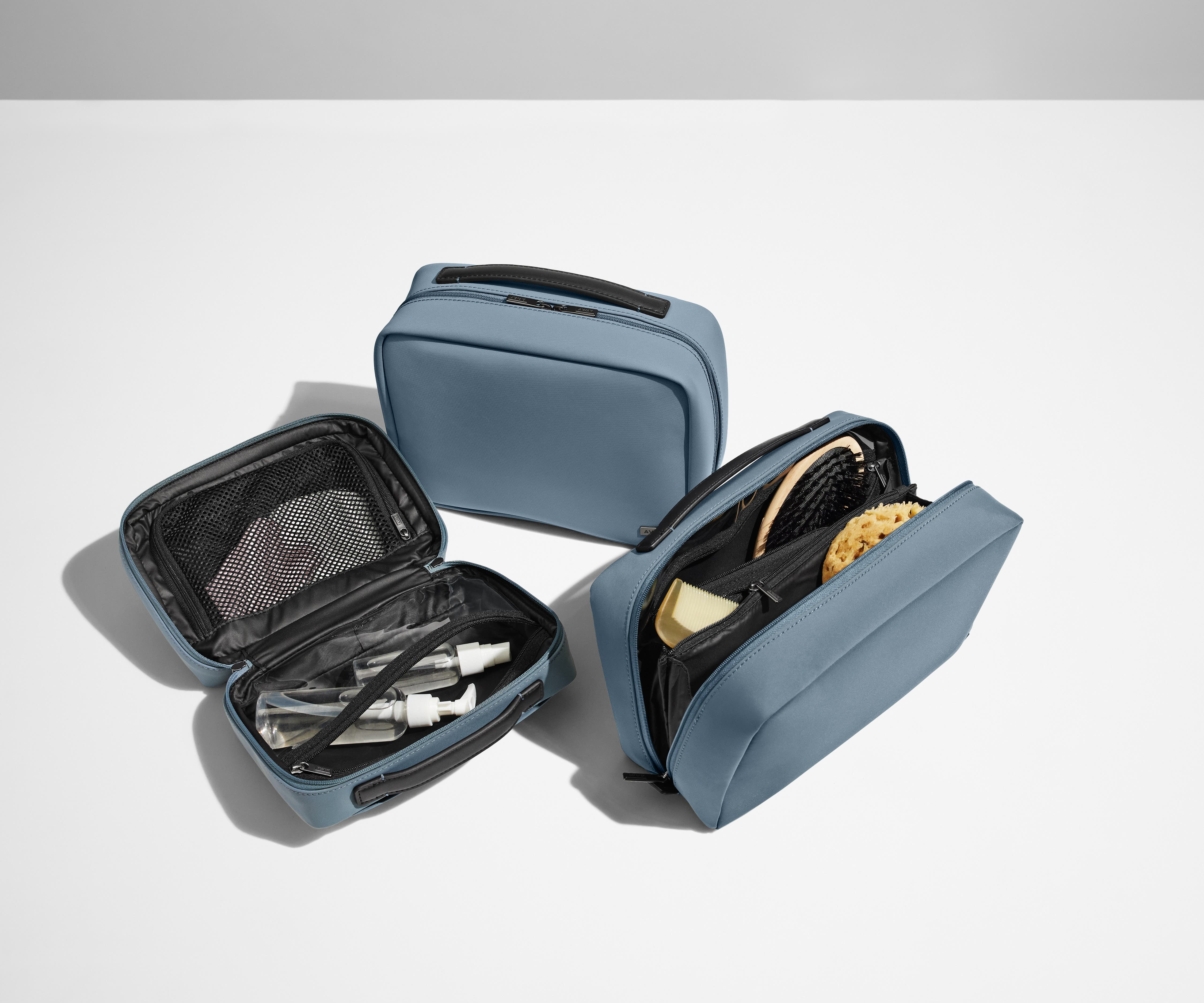 The Small Toiletry Bag in Navy Blue - Image 6