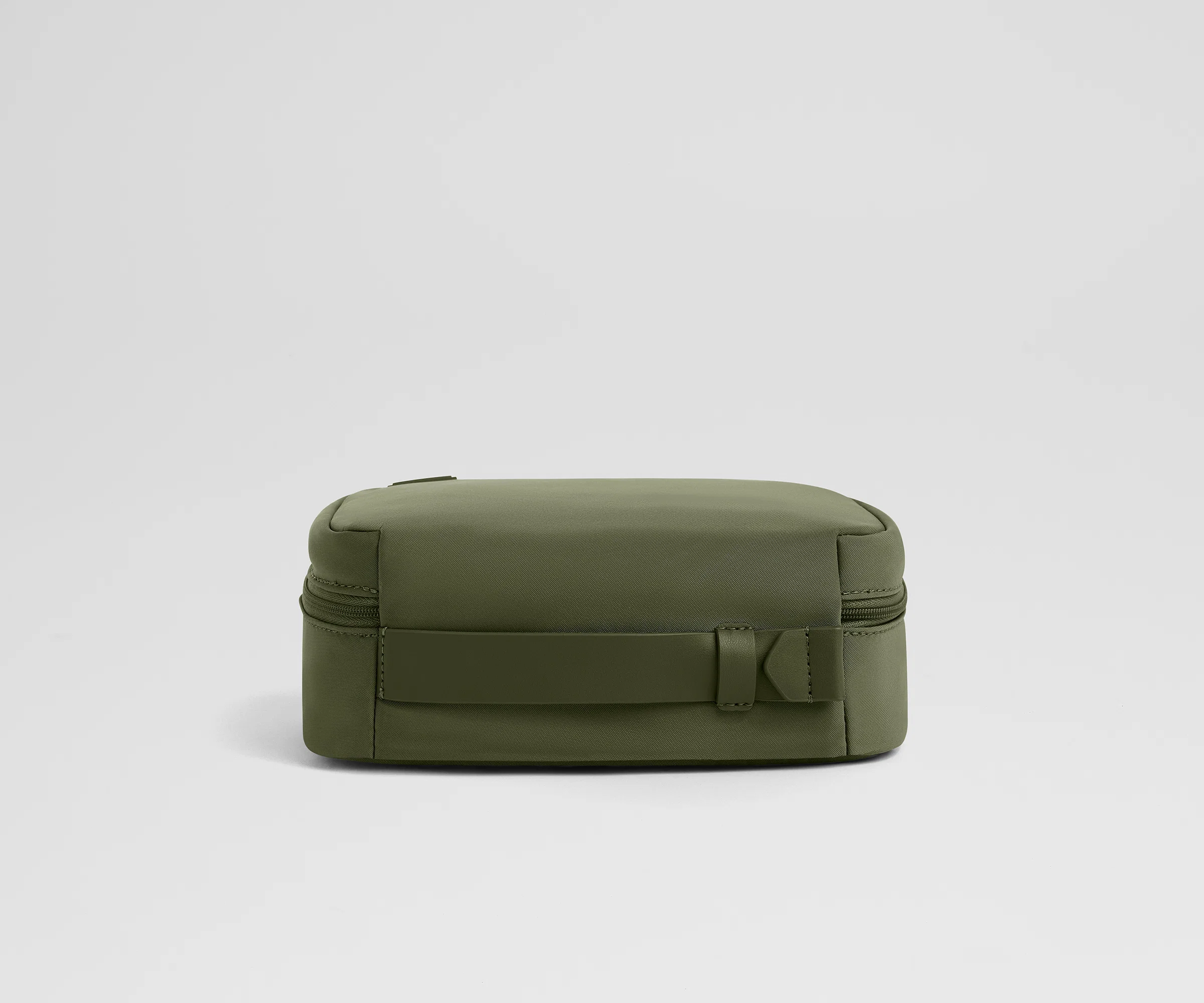 Small Toiletry Bag in Olive Green - Image 4