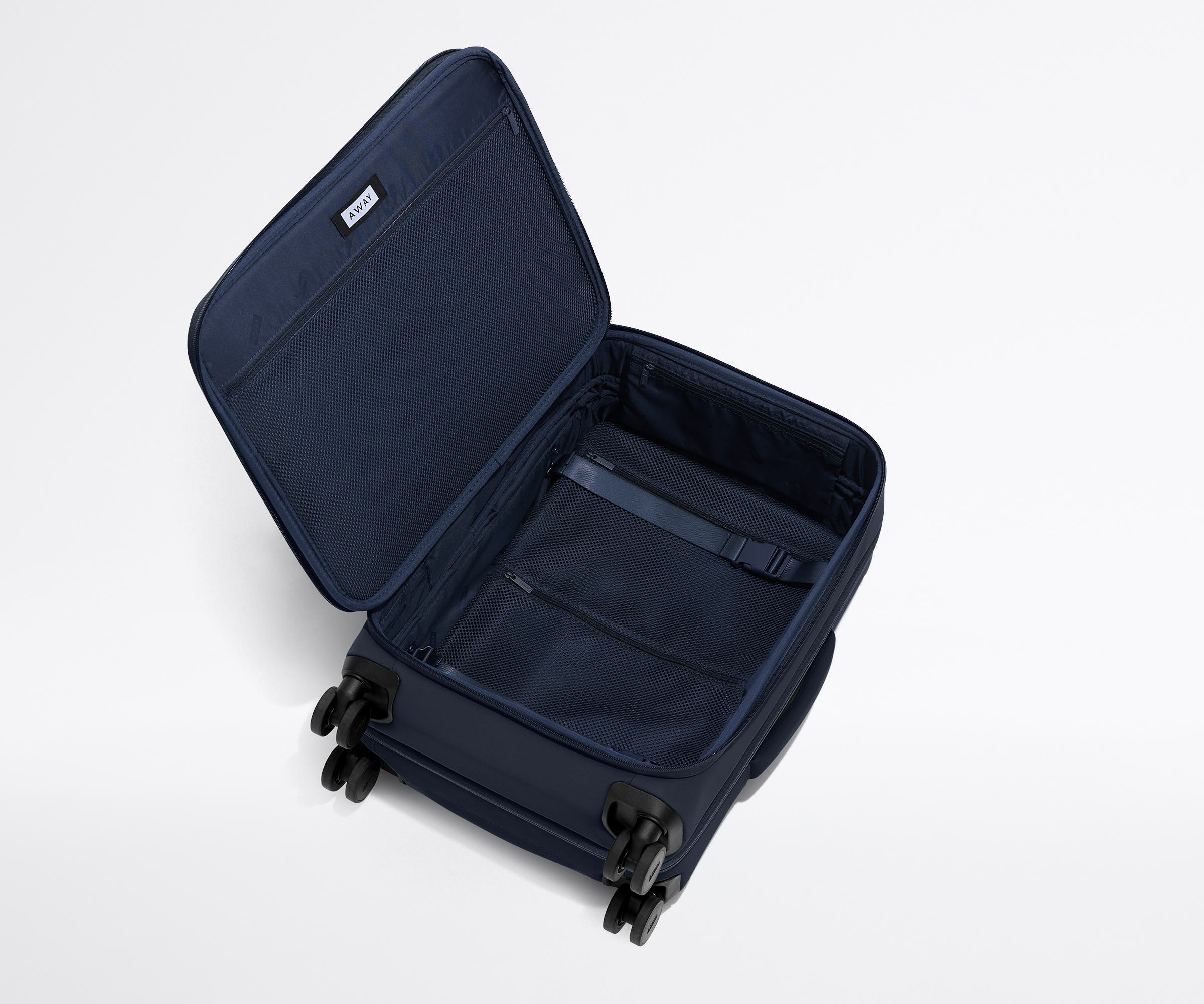 Softside Bigger Carry-On in Navy Blue - Image 8